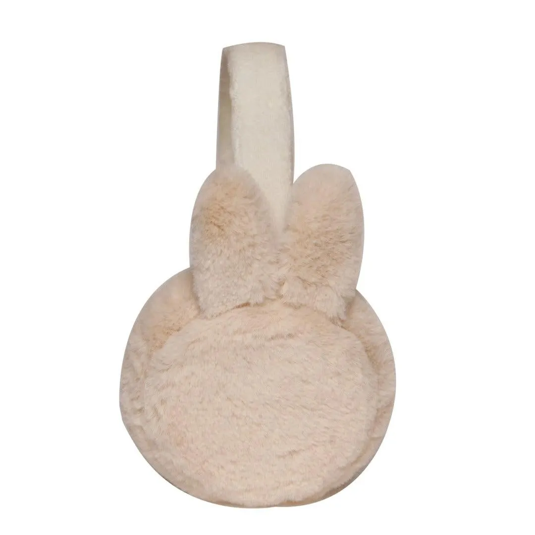 FabSeasons Beige Bunny Winter Outdoor Ear Muffs