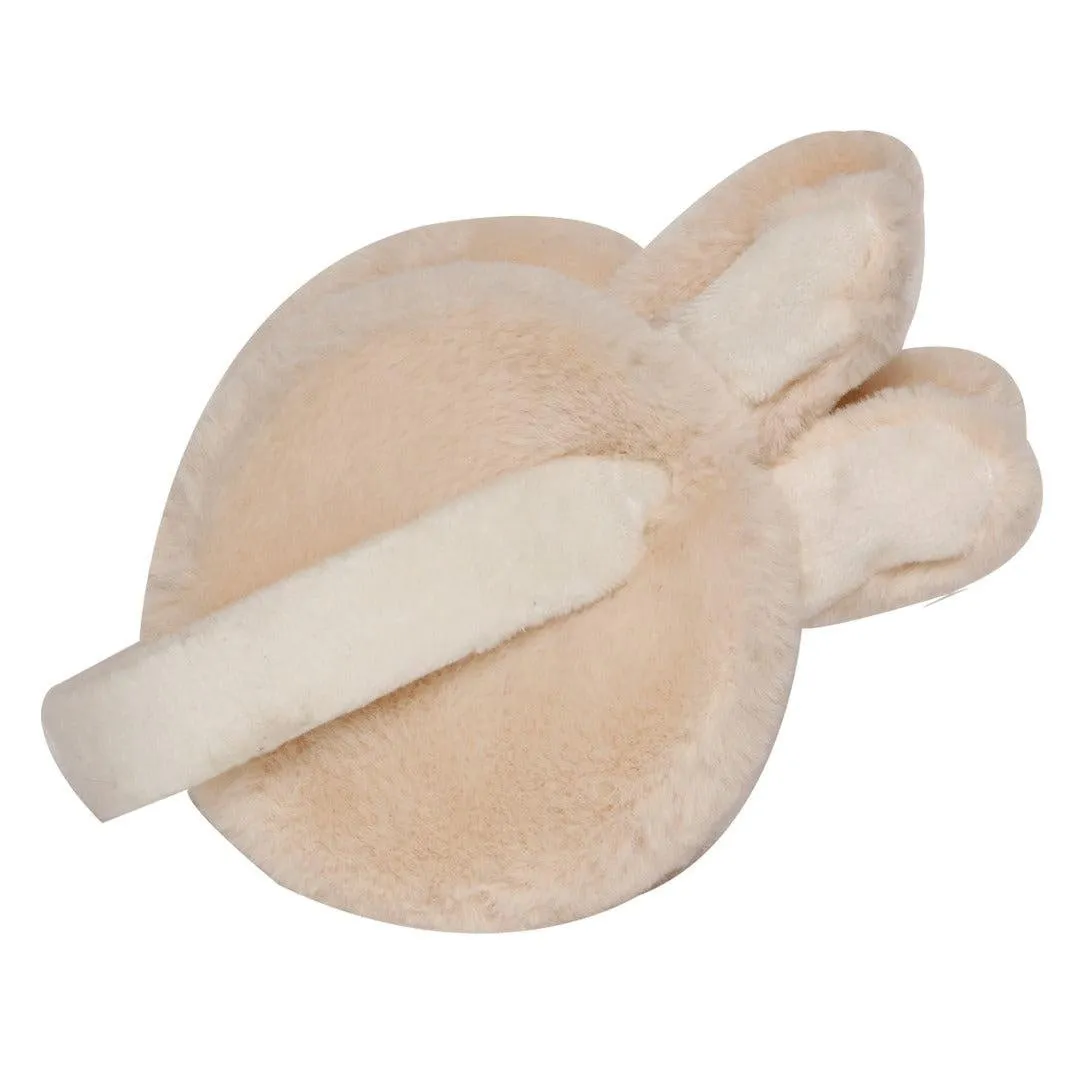 FabSeasons Beige Bunny Winter Outdoor Ear Muffs