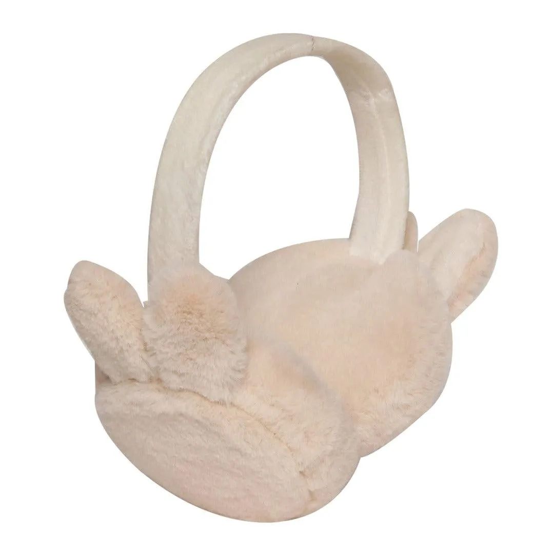 FabSeasons Beige Bunny Winter Outdoor Ear Muffs