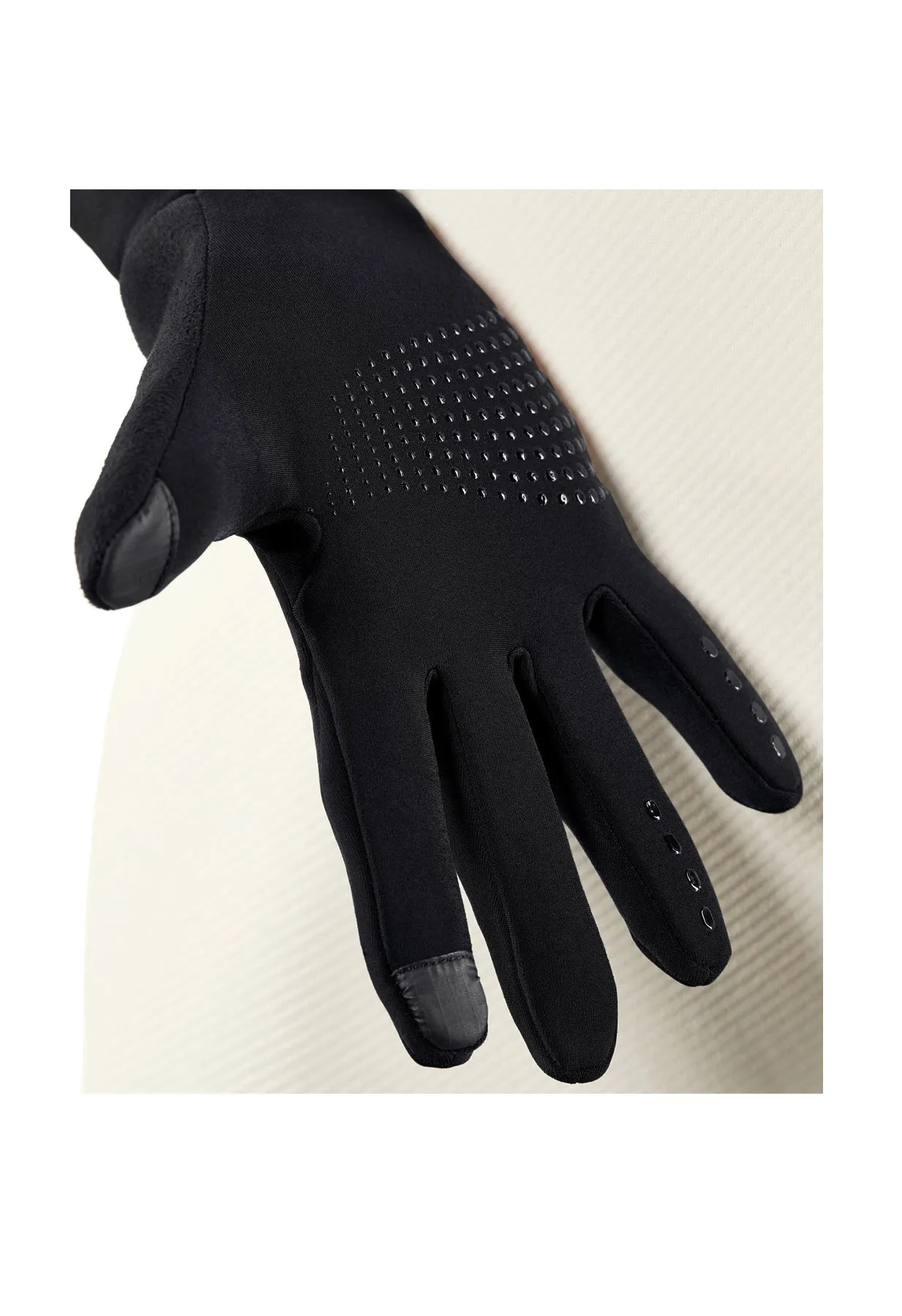 Falke Black Brushed Glove Liners