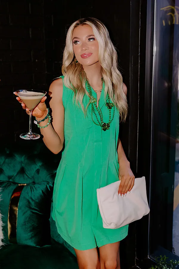 Feeling Refined Mini Dress In Kelly Green