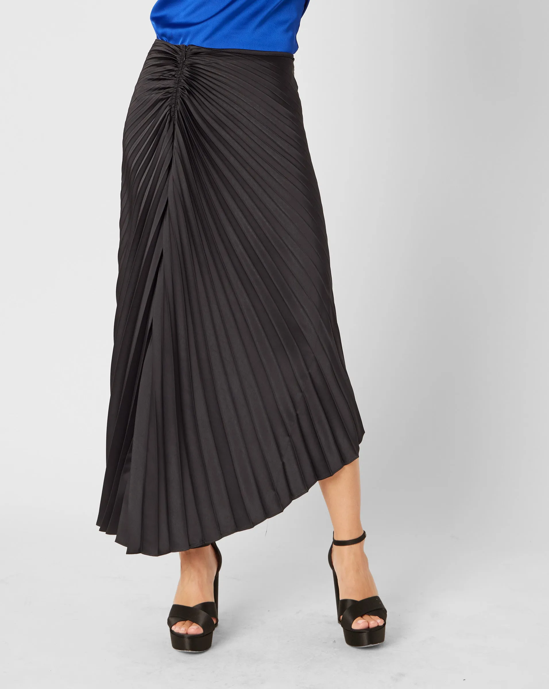 FINAL SALE - Satin Pleated Skirt