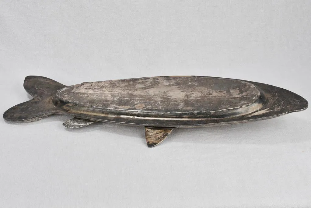 Fish platter, silver plate (Franco Lagini) 31½"