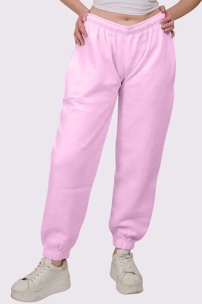 Fleece Full Length Closed Hem Jogging Bottom