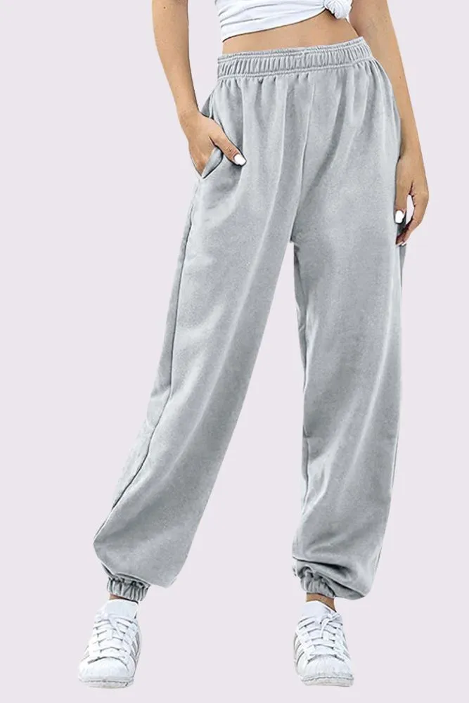 Fleece Full Length Closed Hem Jogging Bottom