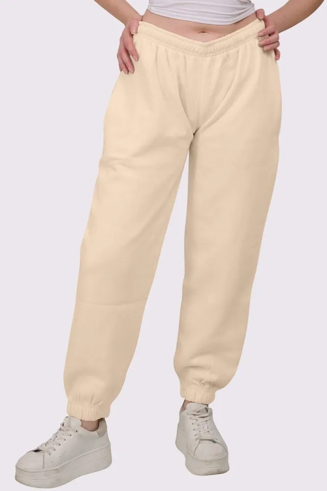 Fleece Full Length Closed Hem Jogging Bottom