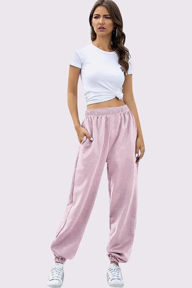 Fleece Full Length Closed Hem Jogging Bottom