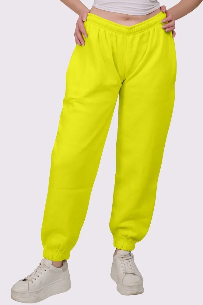 Fleece Full Length Closed Hem Jogging Bottom