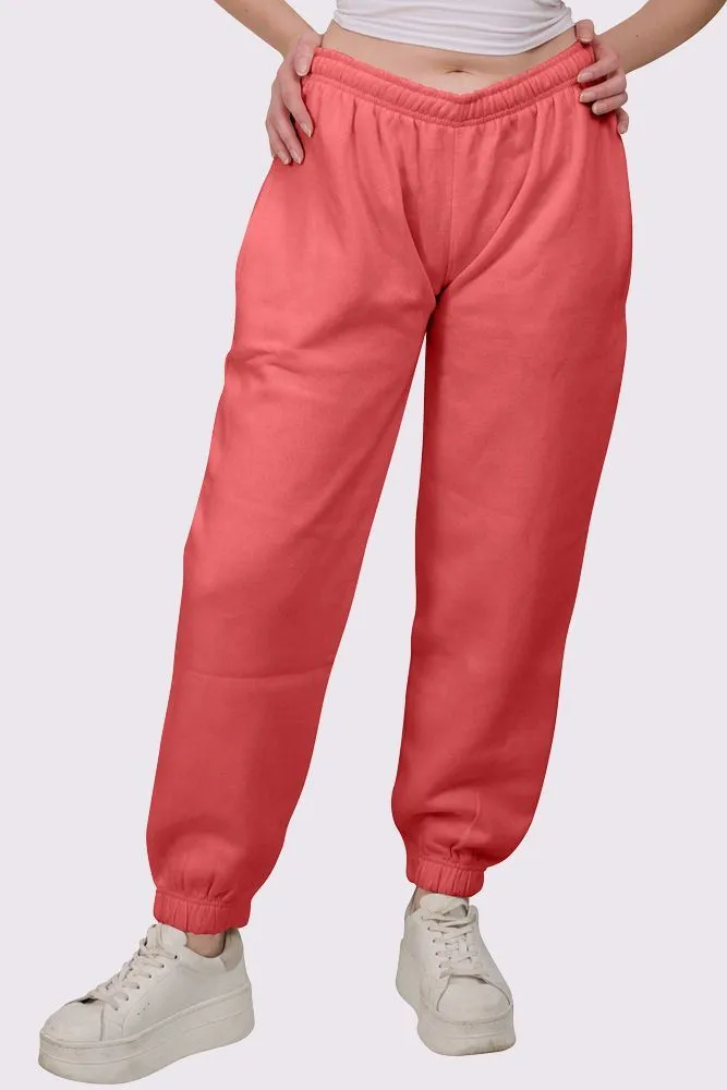 Fleece Full Length Closed Hem Jogging Bottom