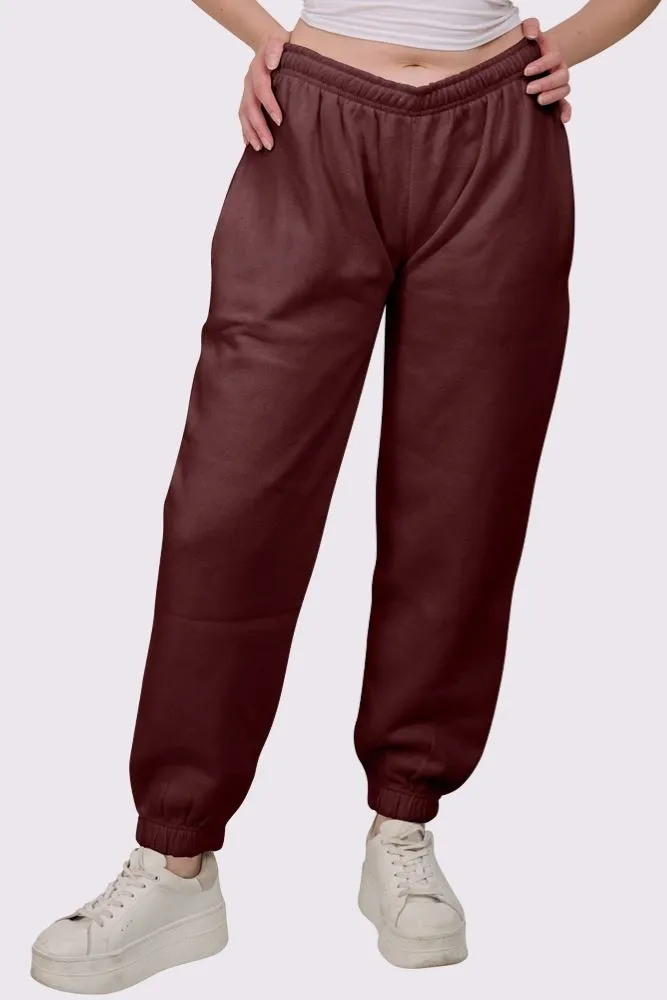 Fleece Full Length Closed Hem Jogging Bottom