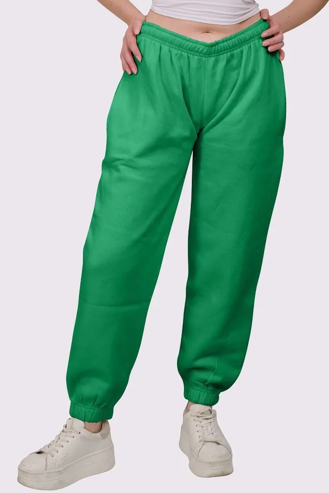 Fleece Full Length Closed Hem Jogging Bottom