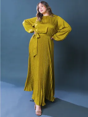 Flying Tomato Plus Crew Neck Pleated Maxi Dress - Brands We Love