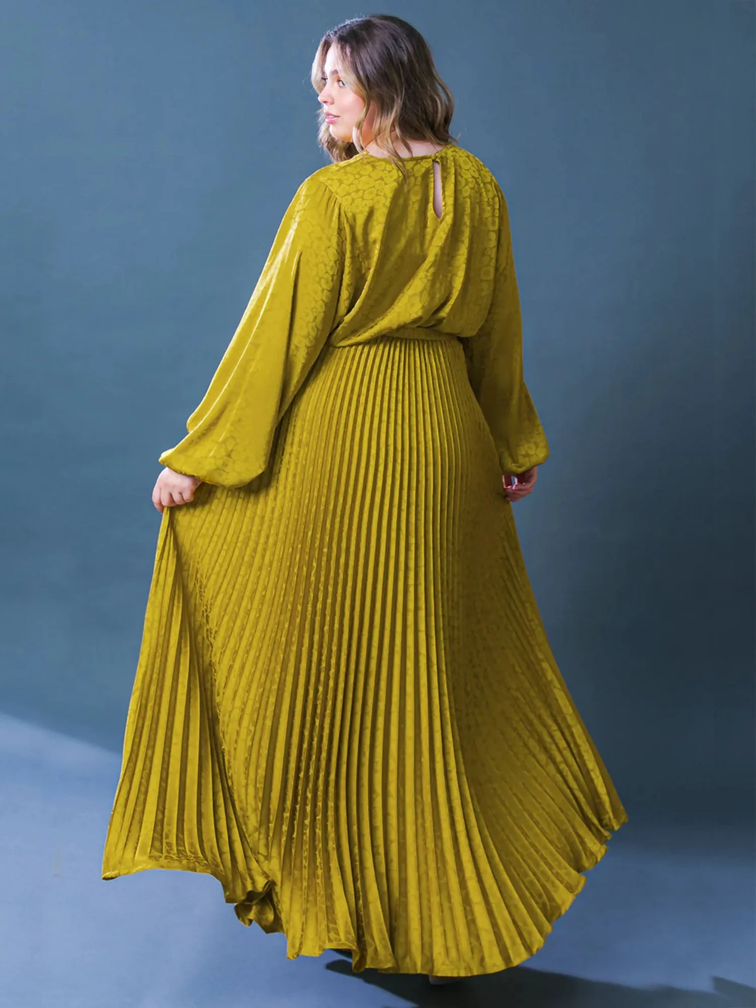 Flying Tomato Plus Crew Neck Pleated Maxi Dress - Brands We Love