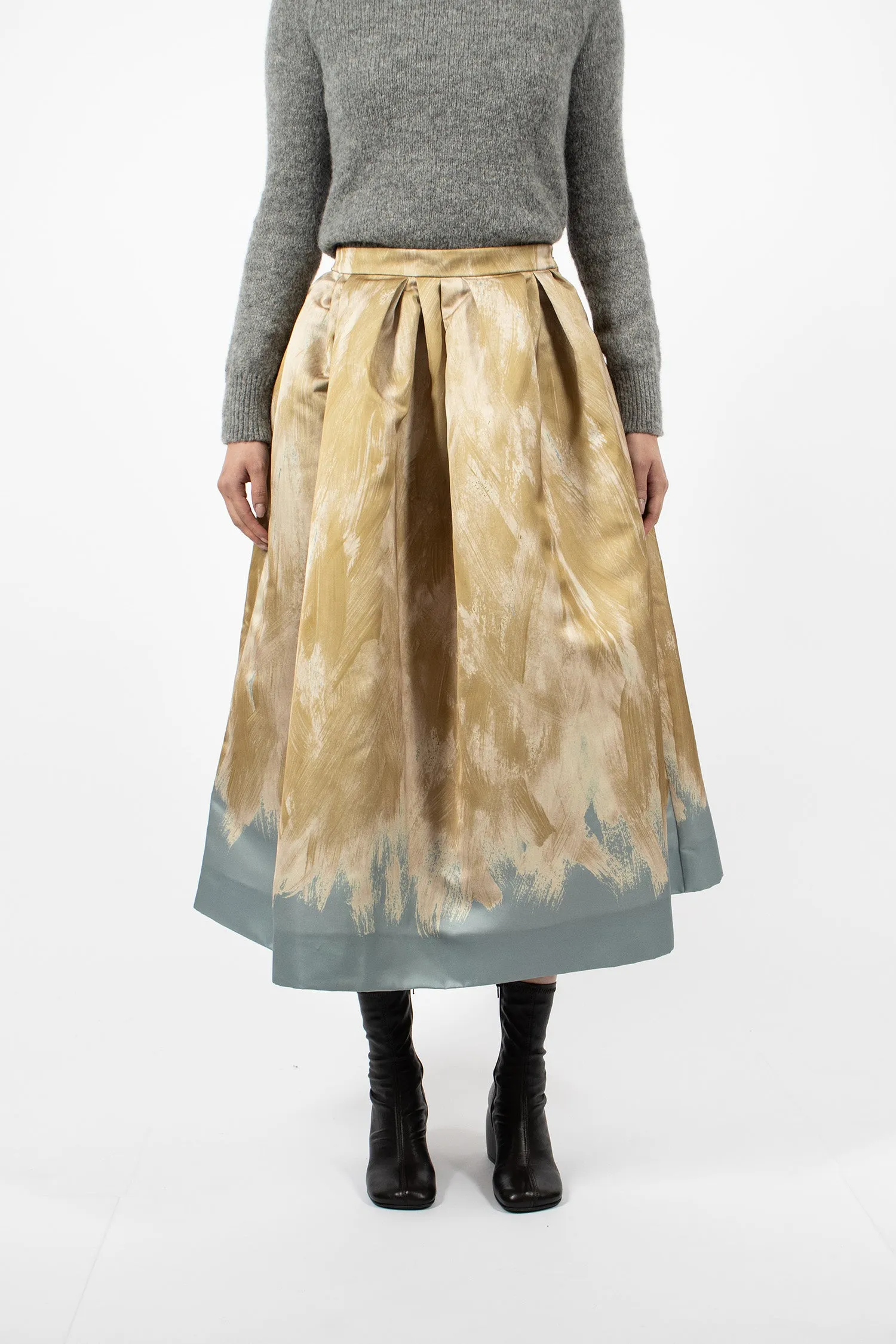 Full A-Line Skirt Beige/Raf