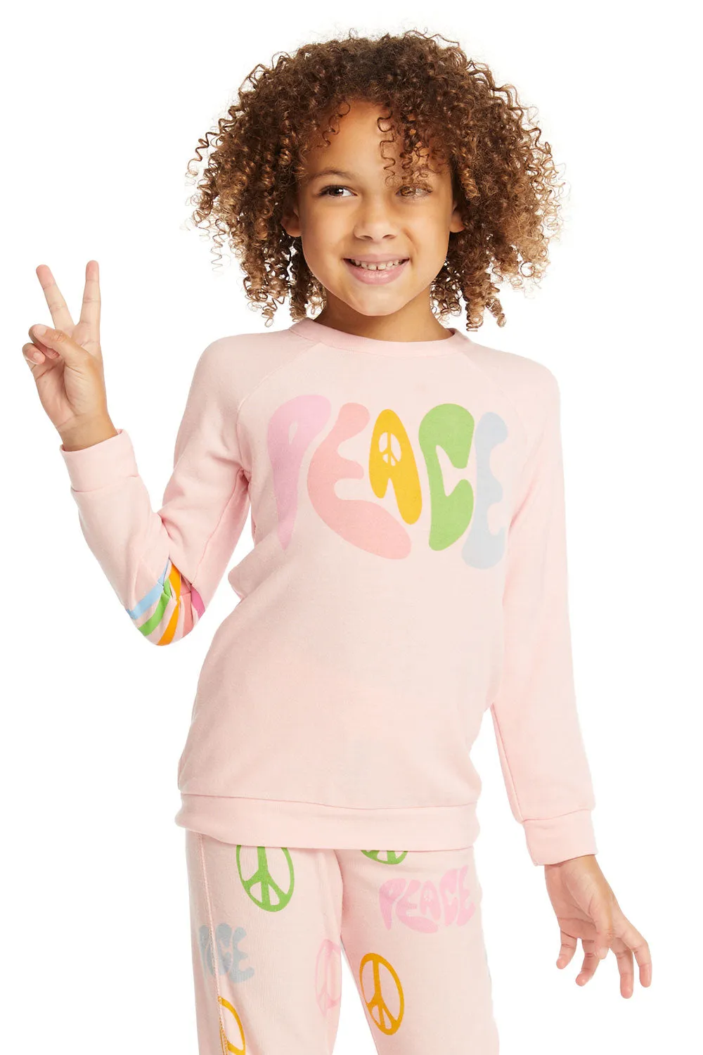 Girls Peace Raglan Pullover