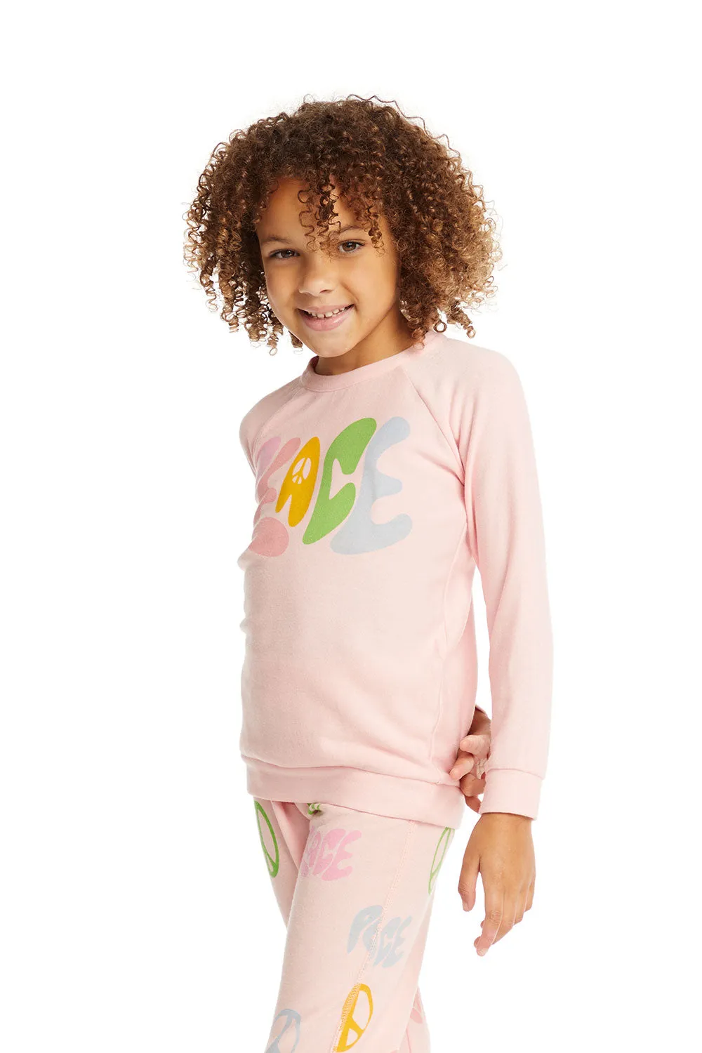 Girls Peace Raglan Pullover