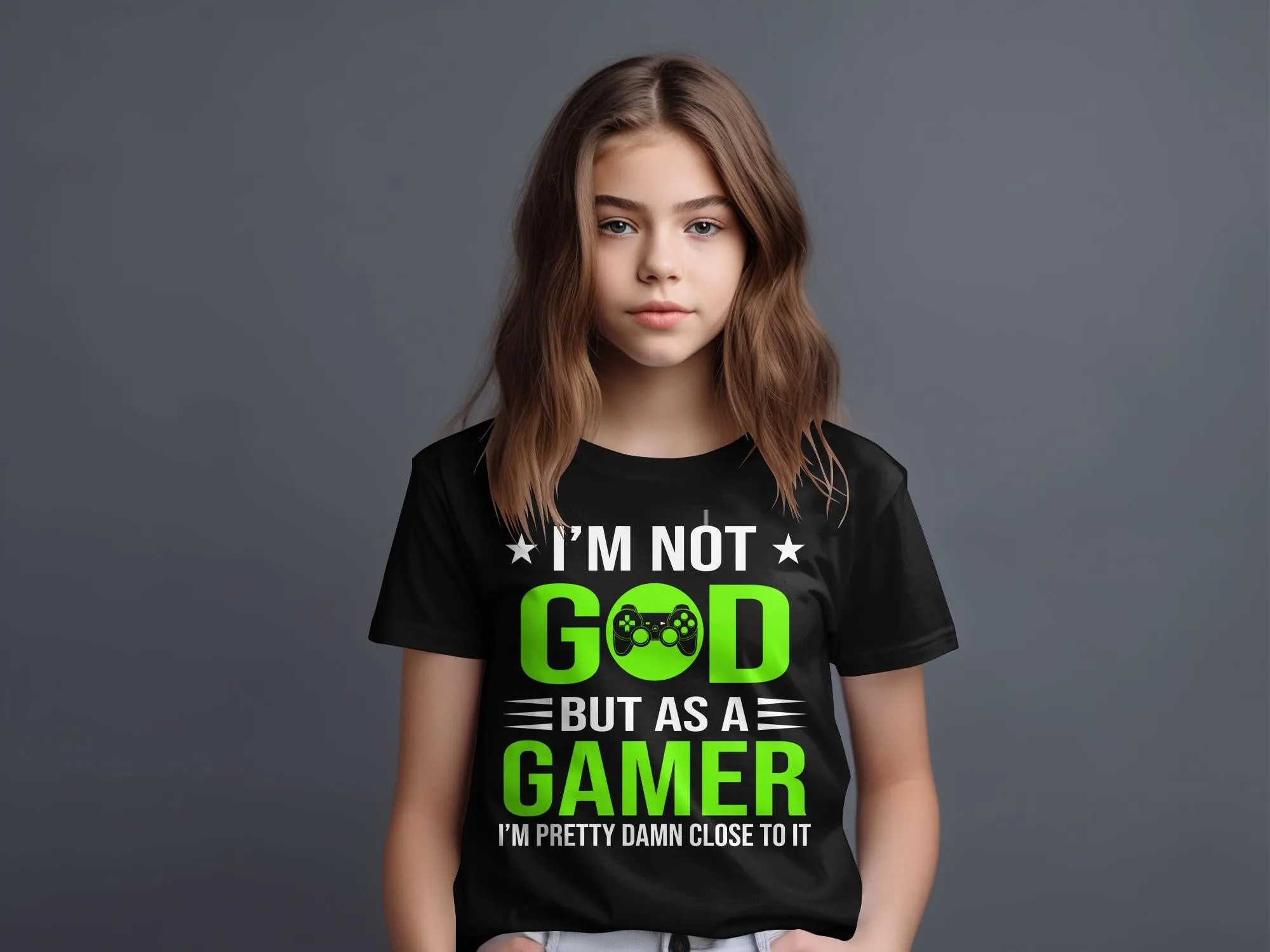 God Gamer Graphic Design Gaming T-Shirt