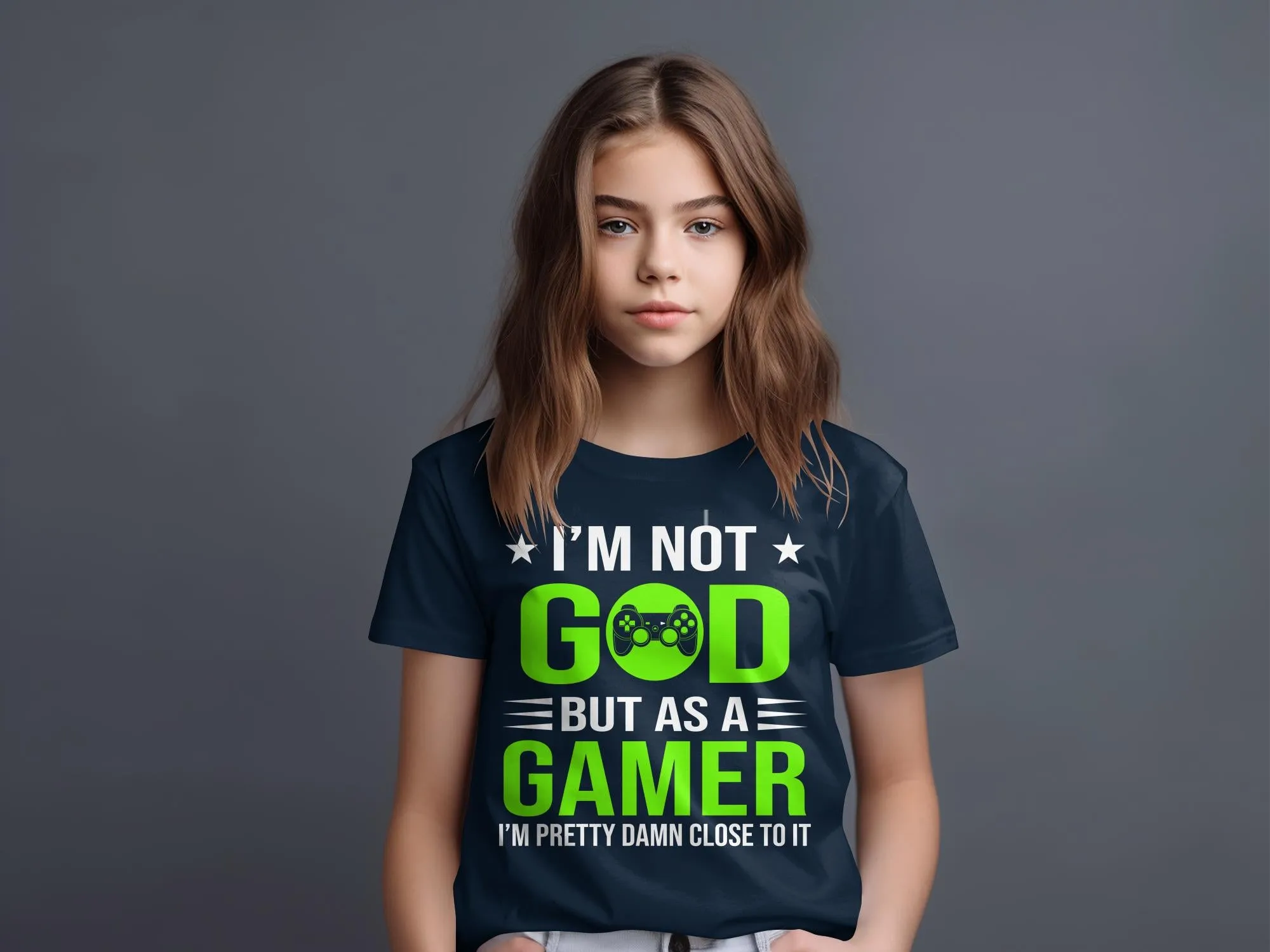 God Gamer Graphic Design Gaming T-Shirt