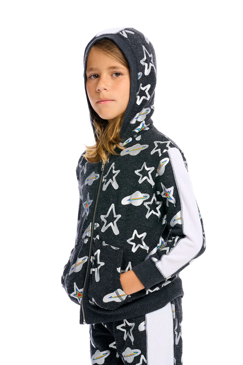 Graffiti Saturn Zip Up Hoodie