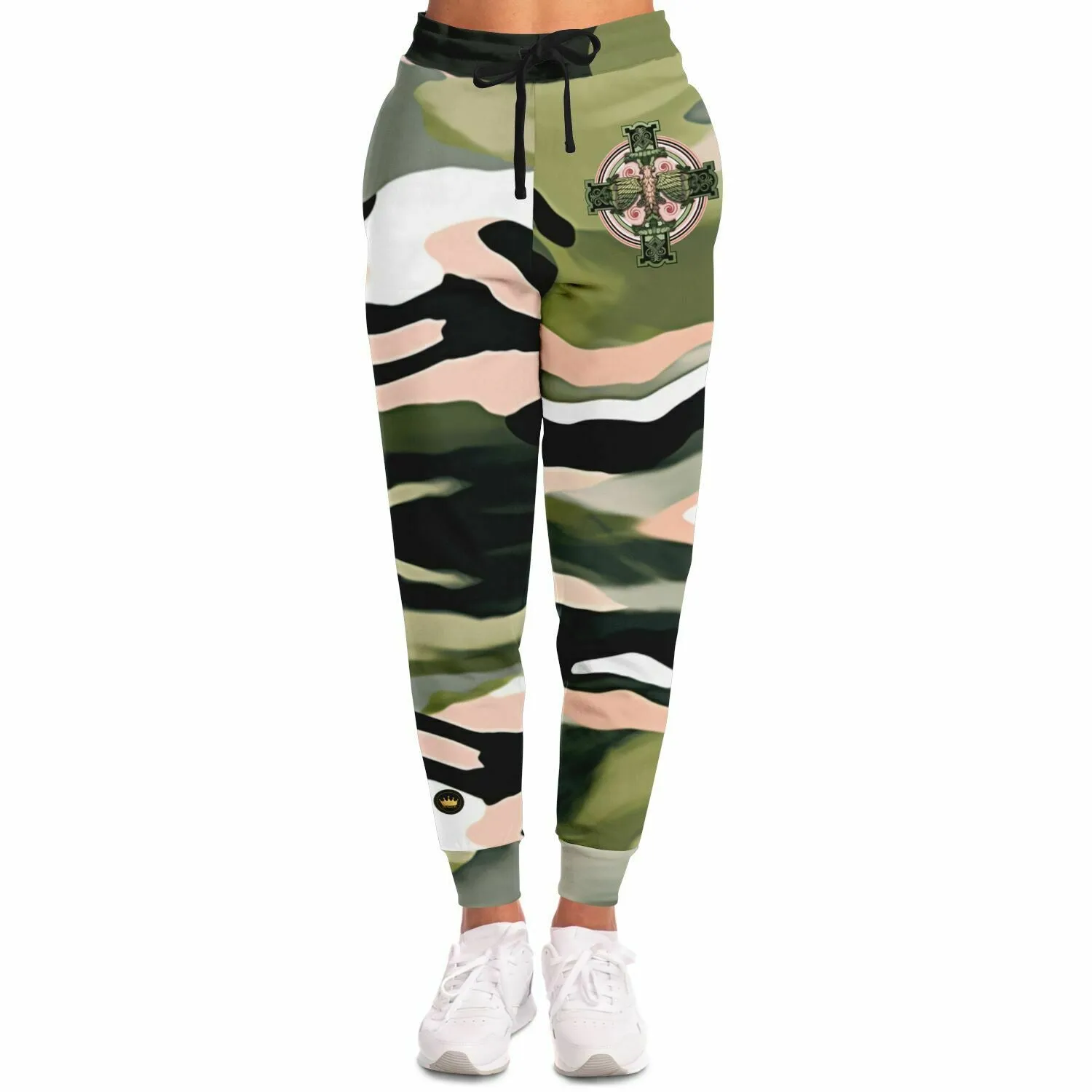 Green Mirage Celtic Cross Eco-Poly Camo Unisex Joggers