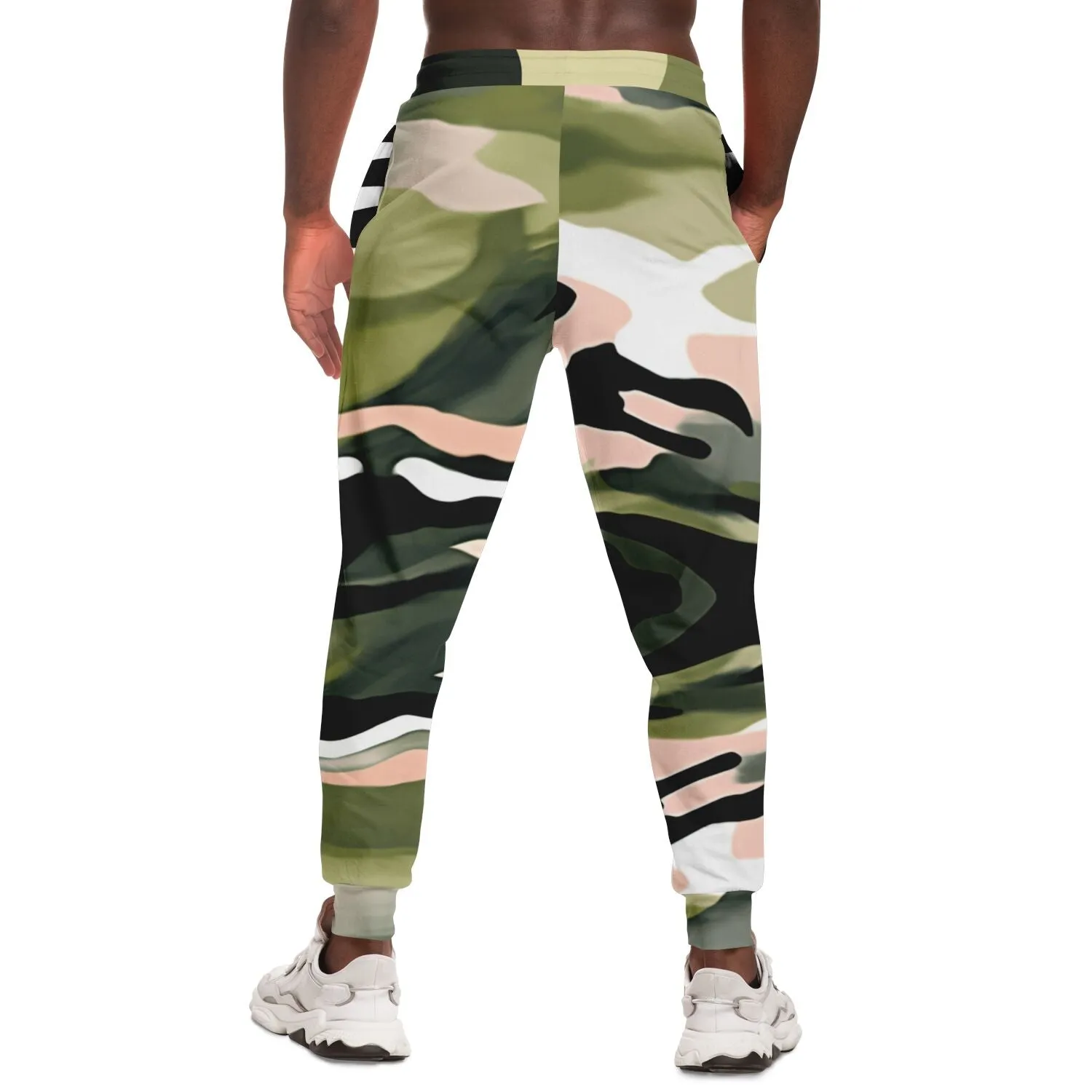 Green Mirage Celtic Cross Eco-Poly Camo Unisex Joggers