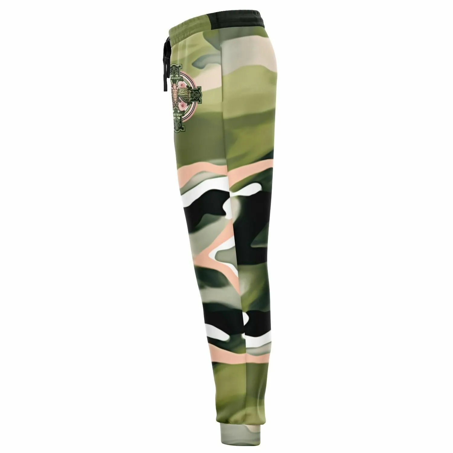 Green Mirage Celtic Cross Eco-Poly Camo Unisex Joggers