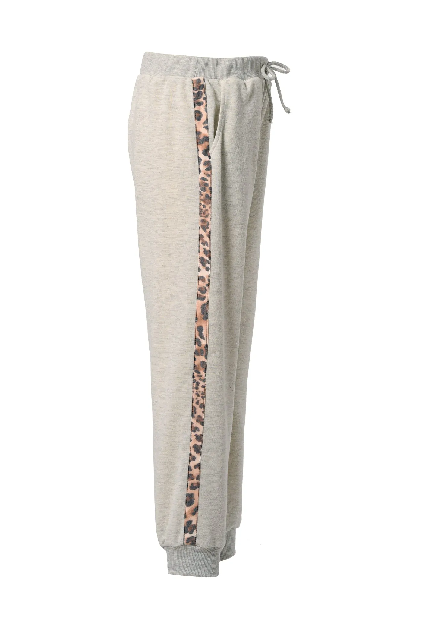 Hannah Banana Leopard Side Strap Joggers