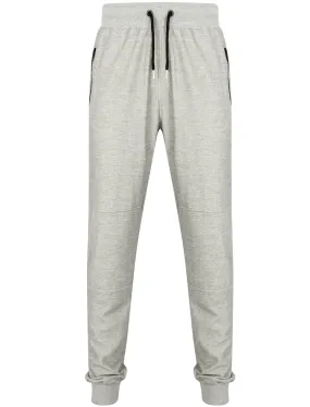 Harry Pique Slub Cuffed Joggers In Grey / Oatmeal - Dissident