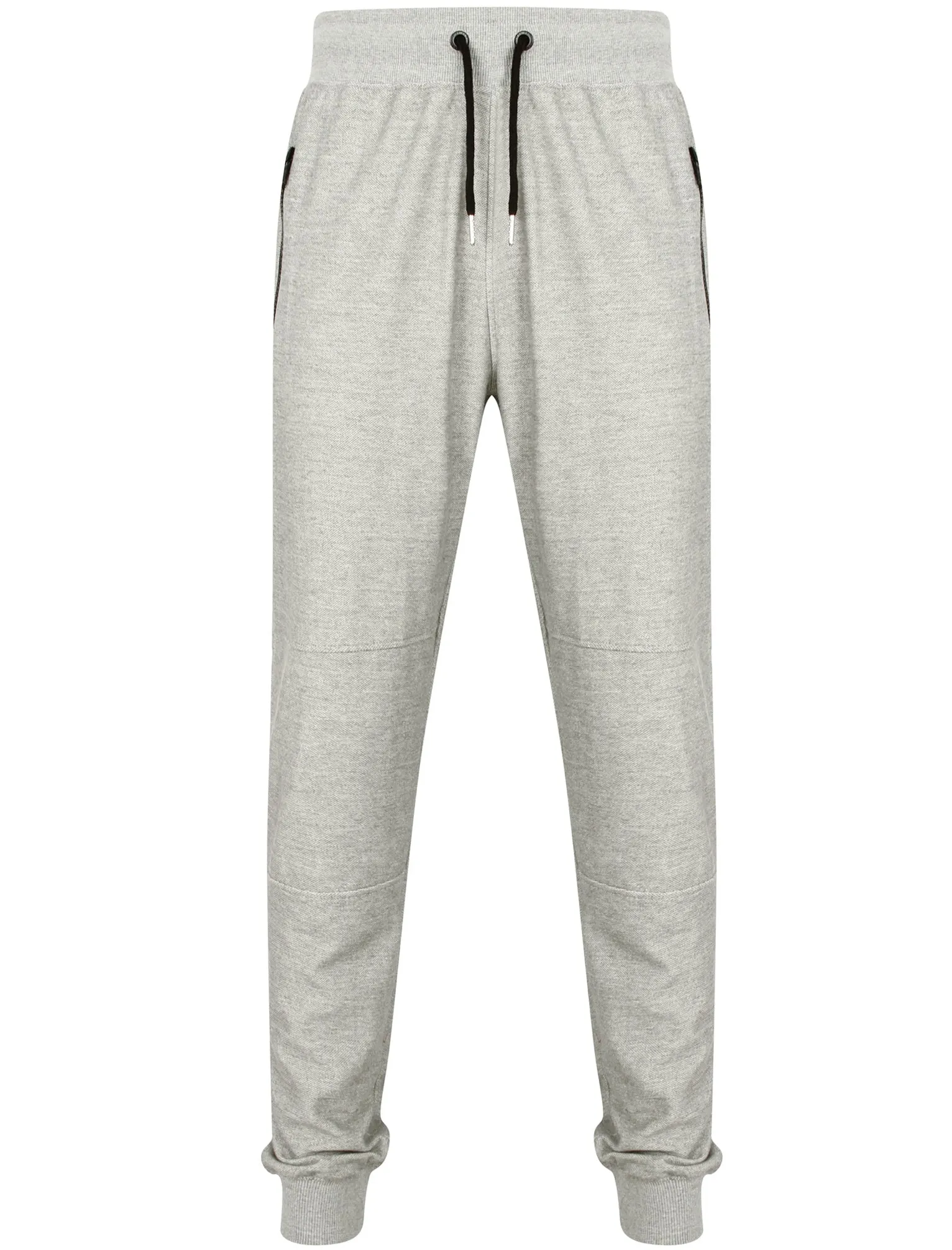 Harry Pique Slub Cuffed Joggers In Grey / Oatmeal - Dissident