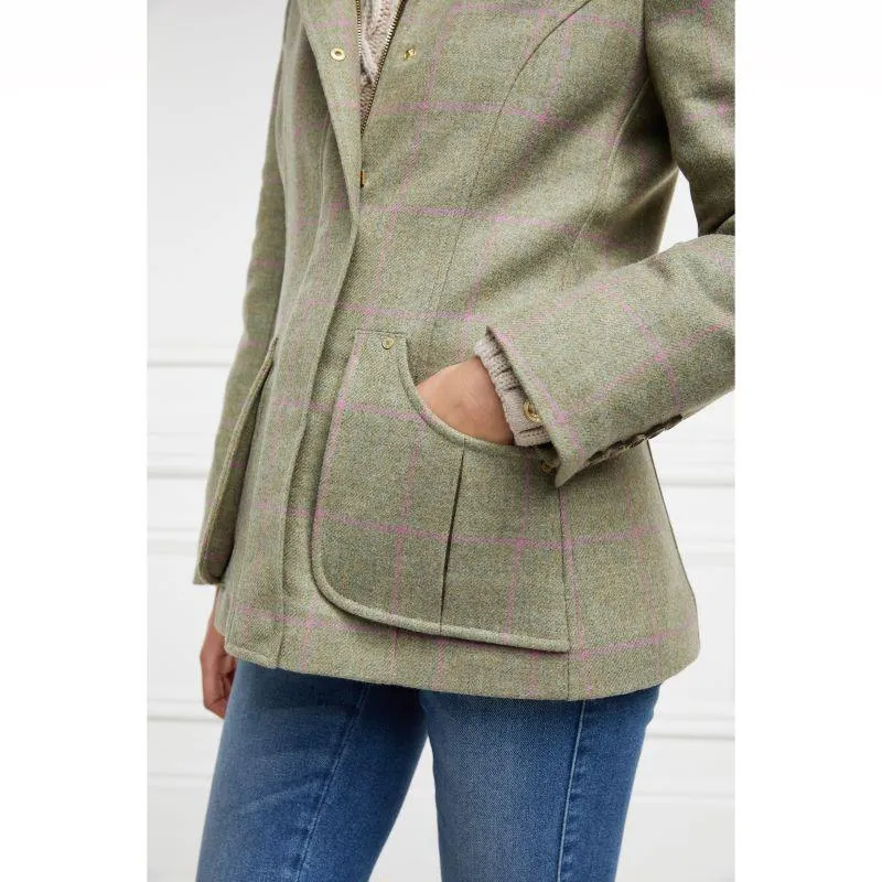 Holland Cooper Country Classic Ladies Tweed Jacket with Faux Fur Collar - Chartwell Check