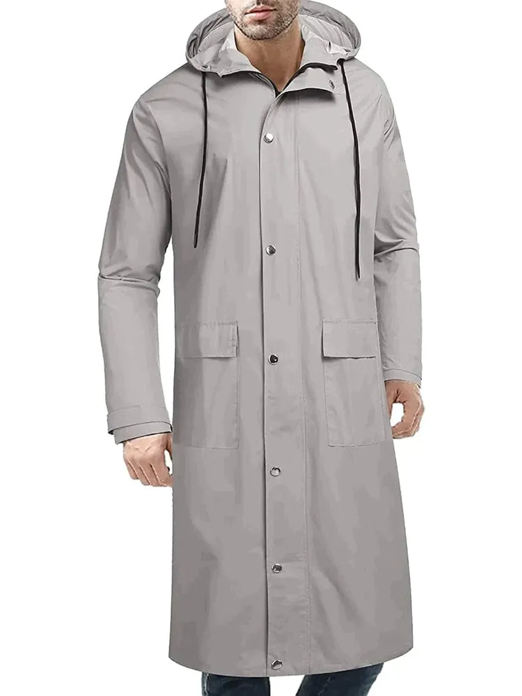 Hooded Waterproof Lightweight Long Raincoat (US Only)