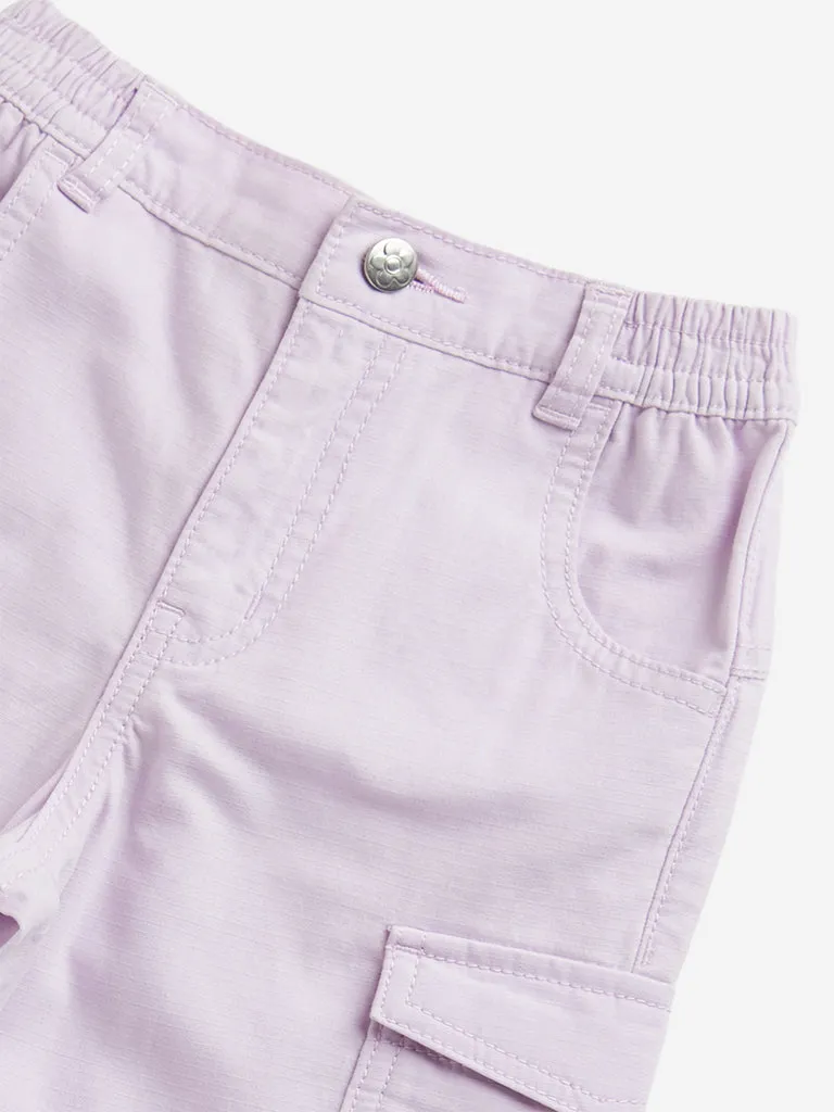 HOP Kids Lilac Cargo-Style Mid Rise Joggers