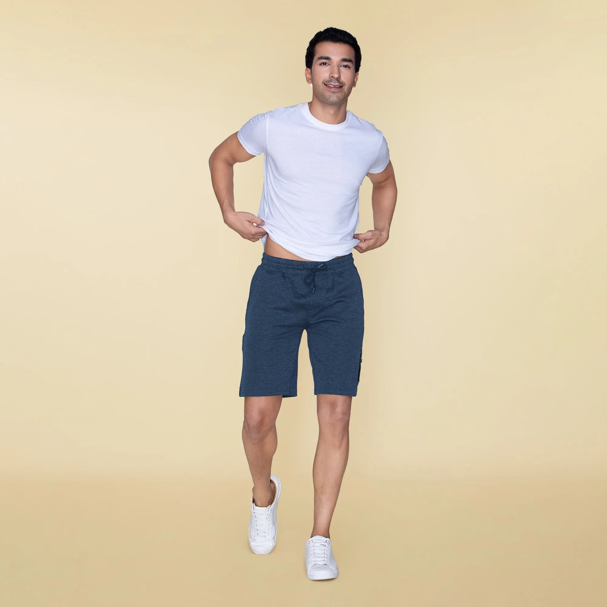 Hype Cotton Rich Shorts Midnight Blue