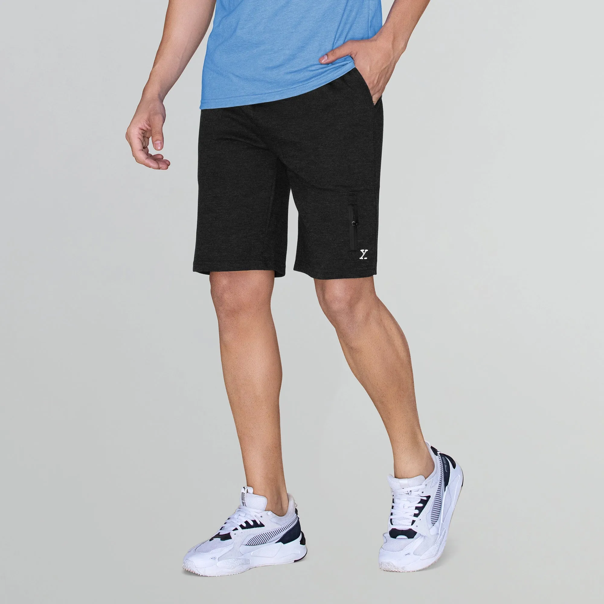 Hype Cotton Rich Shorts Pitch Black