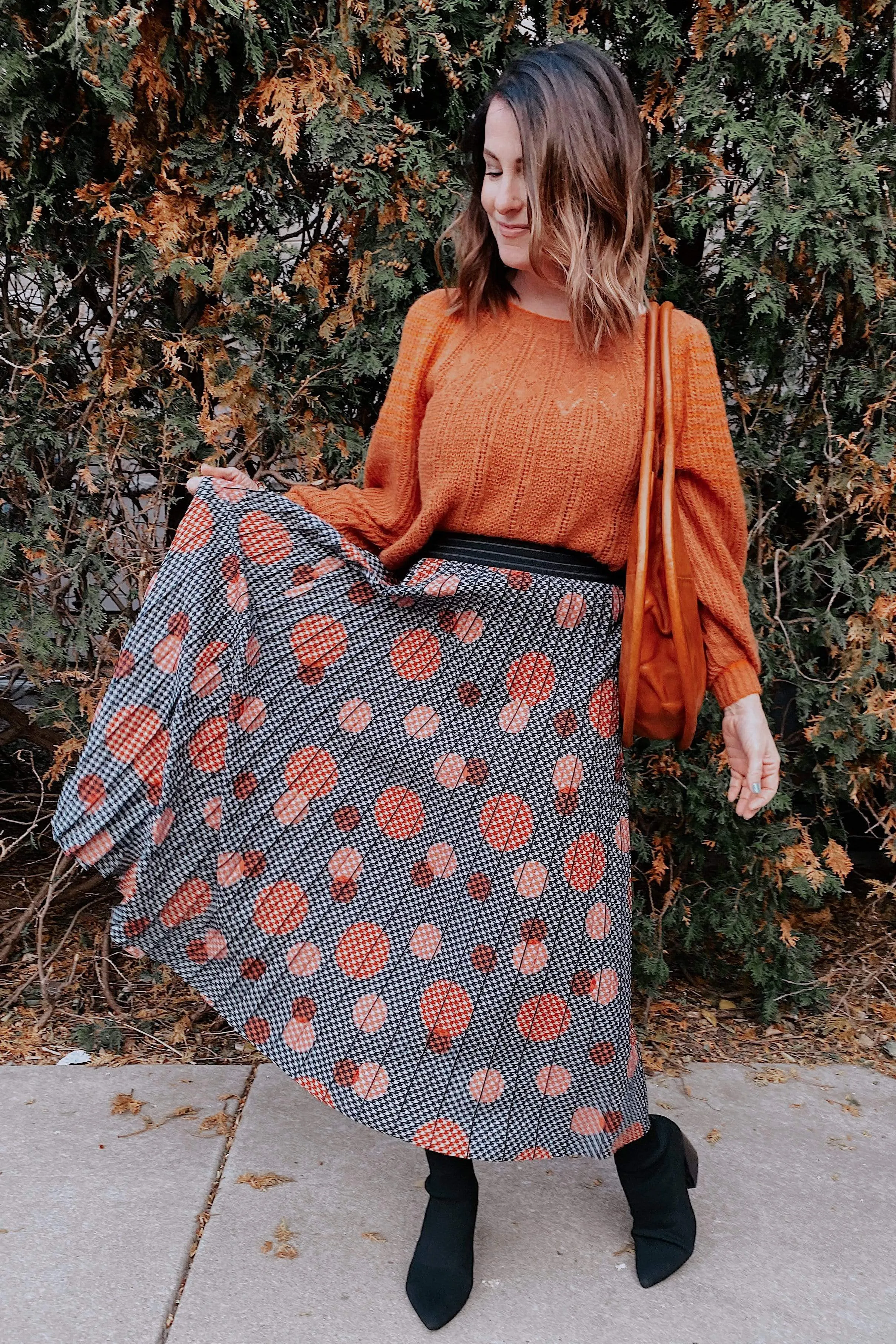 Ingrid Pleated Skirt -  Congo Dot