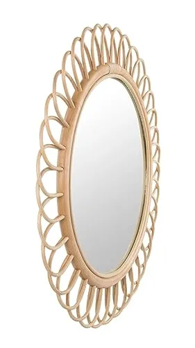 IRA Furniture Fleur Decorative Rattan Wall Mirror