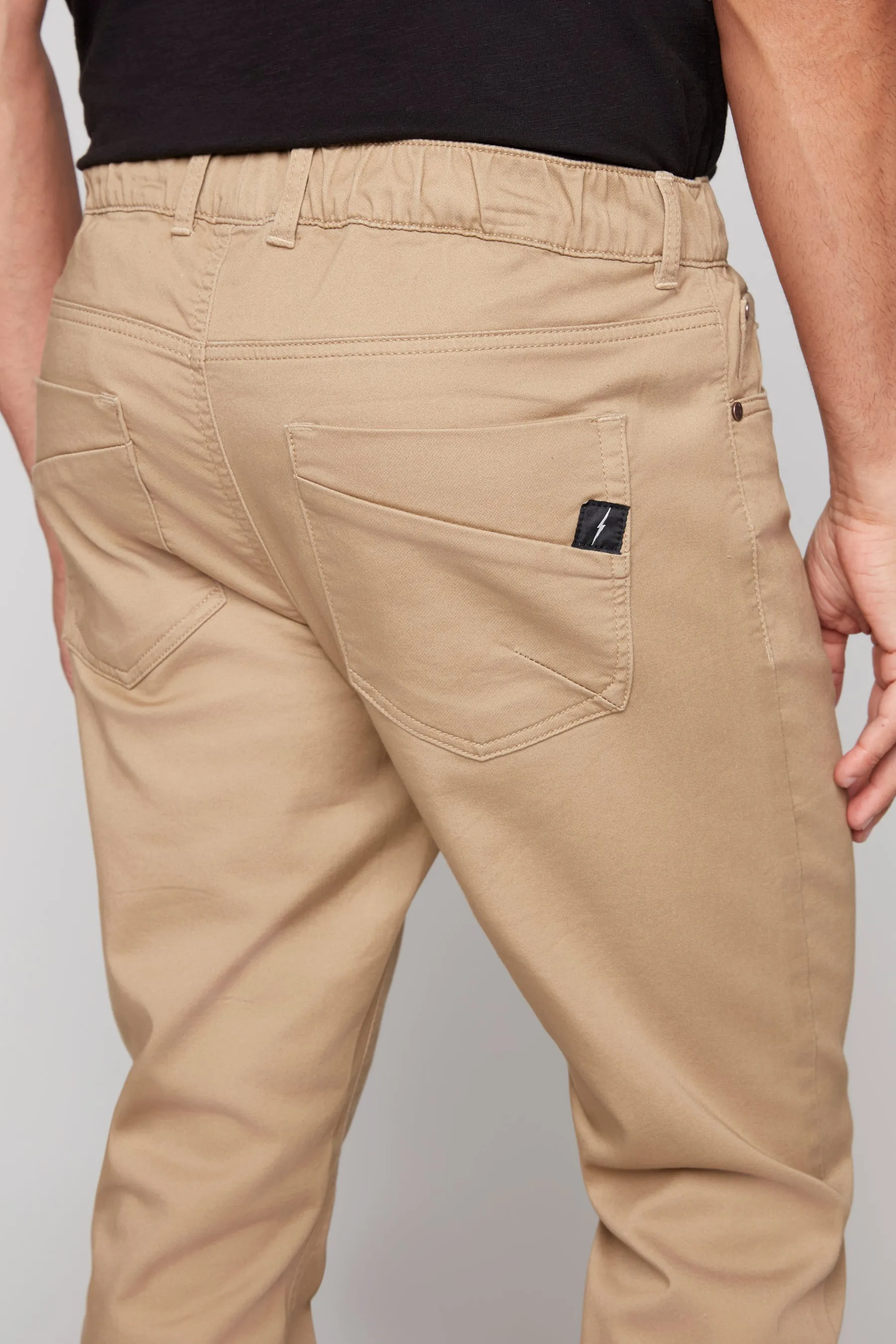 JAGGER - 5 Pocket Soft French Terry Classic Jogger - Beige