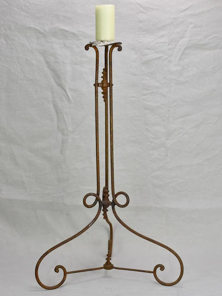 Large early 20th century festive candlestick 28¾"