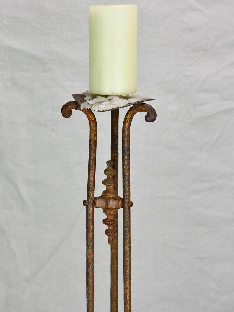 Large early 20th century festive candlestick 28¾"