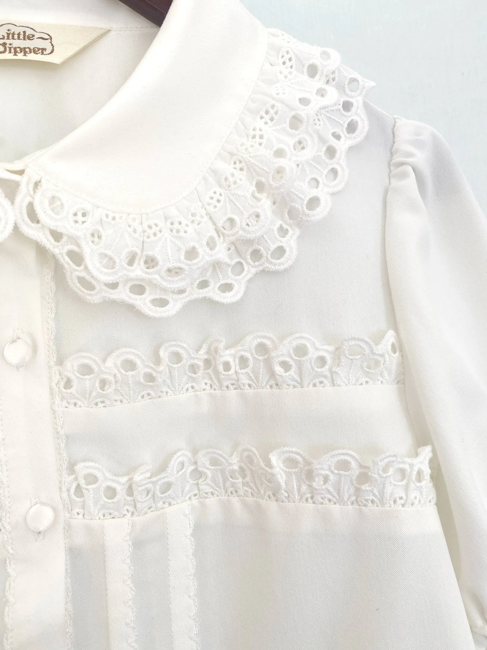 Little Dipper~Cherry Xiaobei~Daily Lolita Splicing Sleeve Lace Shirt