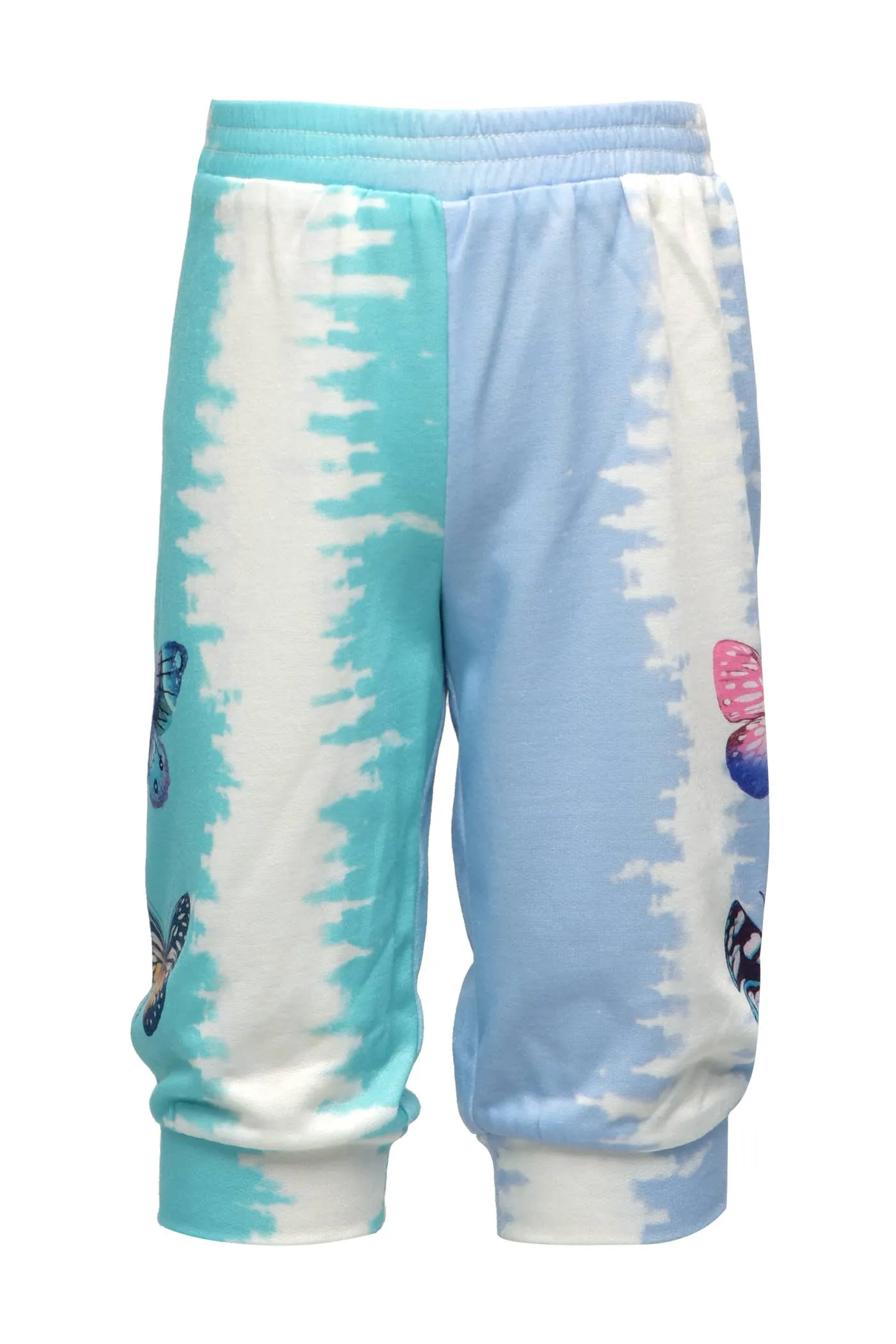 Little Girl’s Color Block Butterfly Capri Joggers