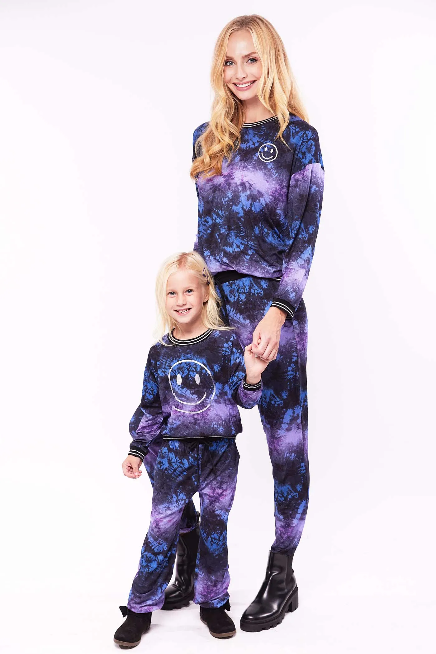 Little Girl's Silver Hologram Graphic Tie-Dye Set