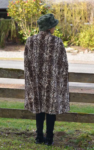 Long Cape - Luxury Faux Fur in Carpathian Lynx - Sold Out!