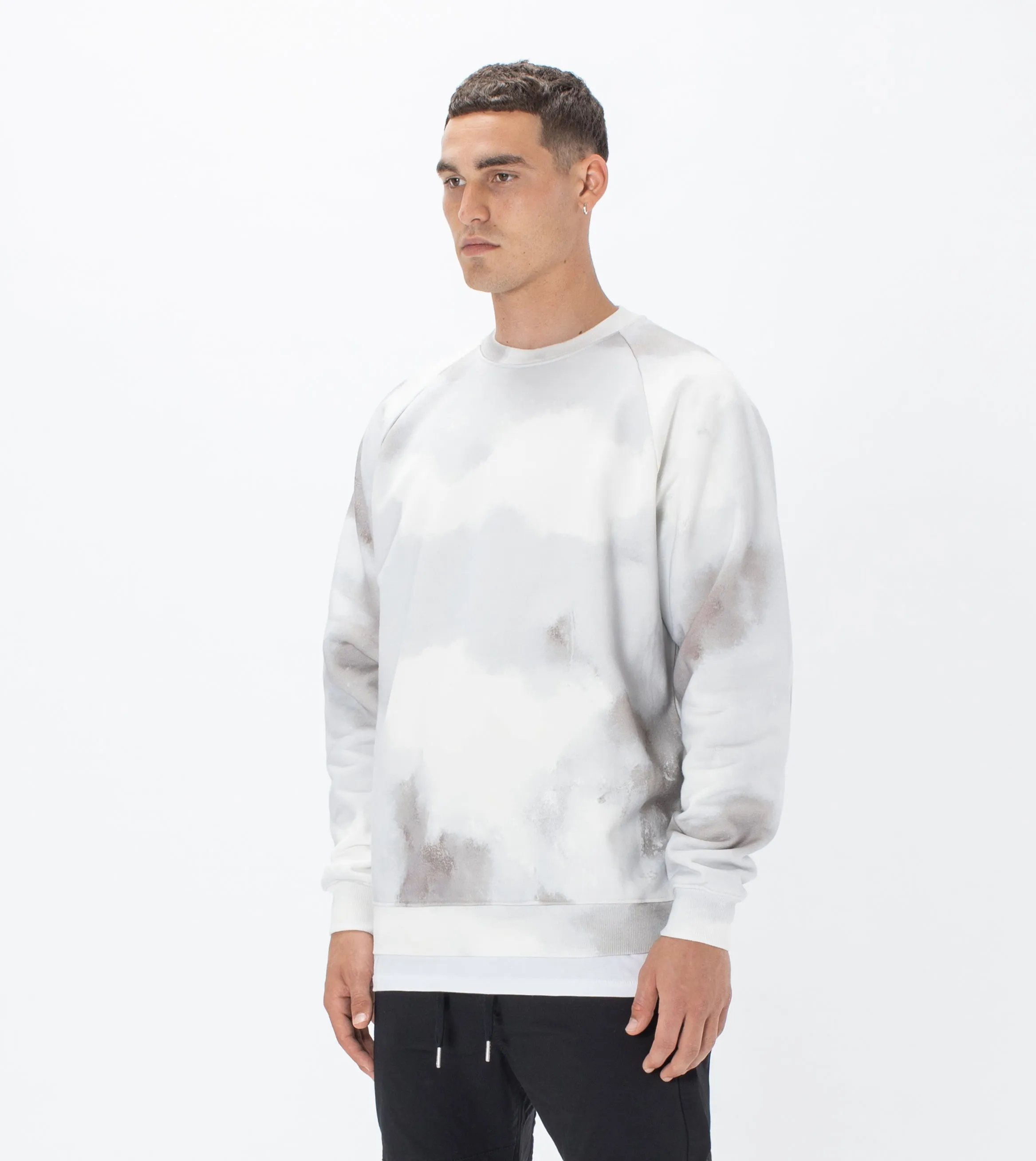 Lowgo Raglan Crew Sweat White Camo