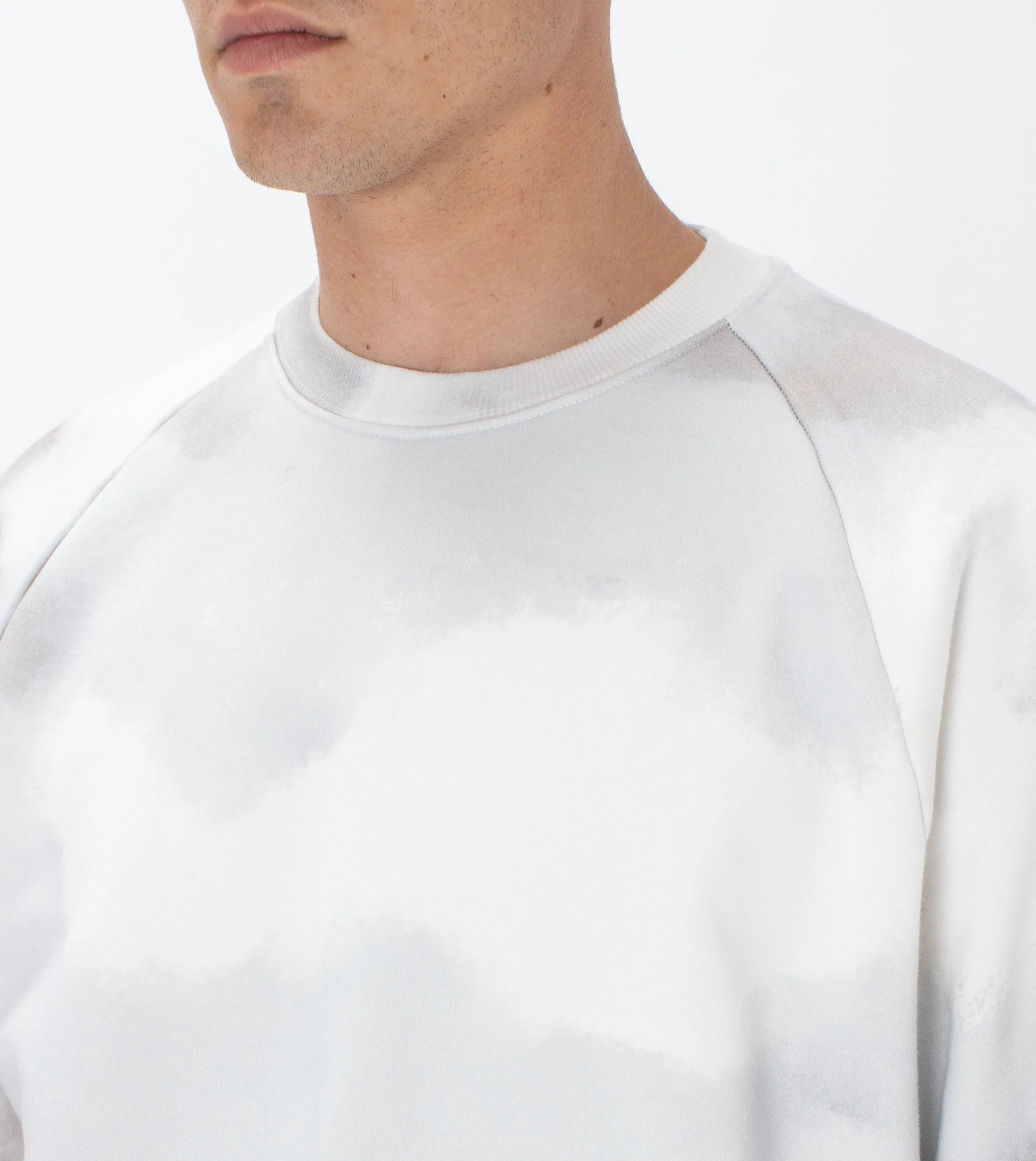 Lowgo Raglan Crew Sweat White Camo