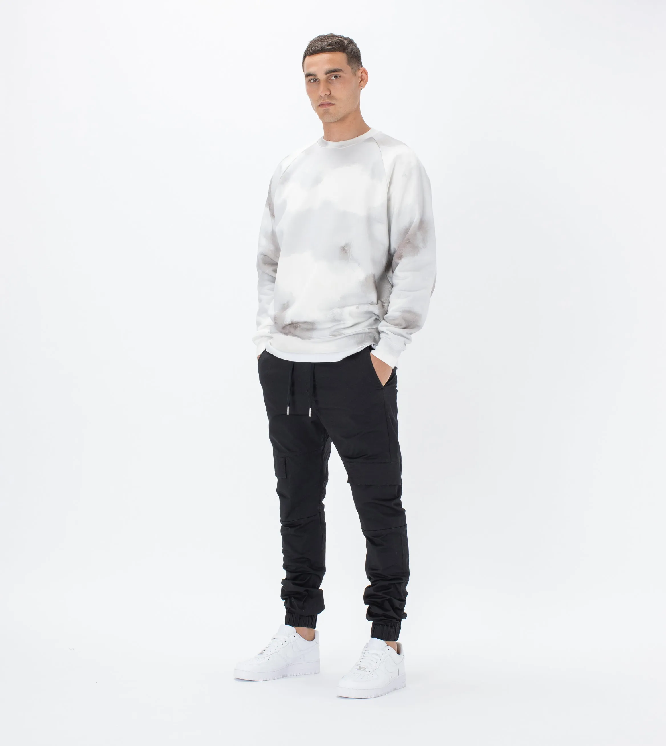 Lowgo Raglan Crew Sweat White Camo