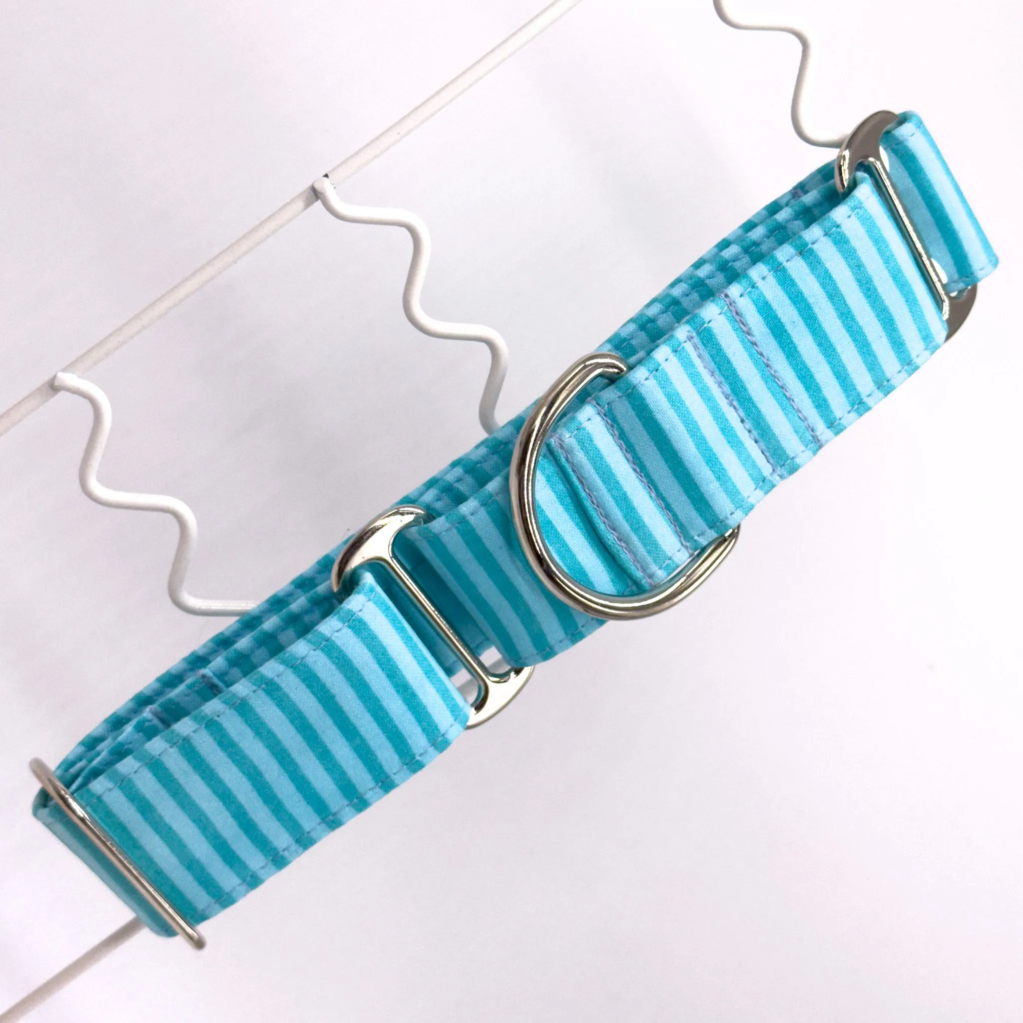 Martingale Collar -  Arctic Aqua Stripes