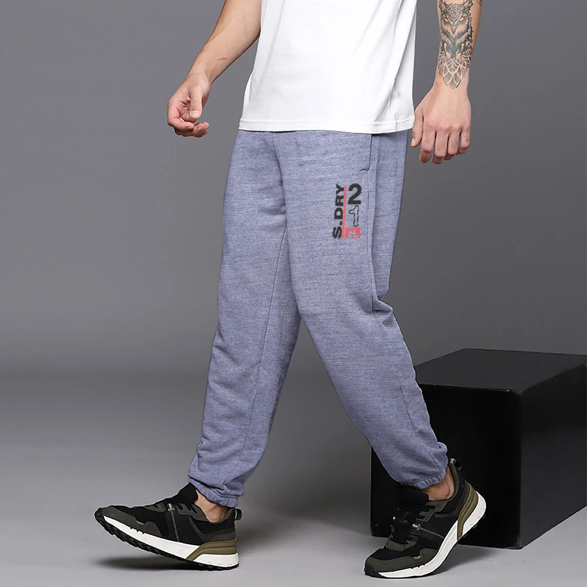 MAX 21 Men's S Dry Printed Fleece Joggers Pants