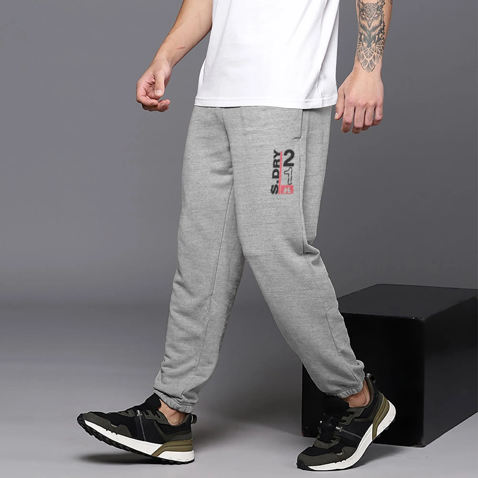 MAX 21 Men's S Dry Printed Fleece Joggers Pants