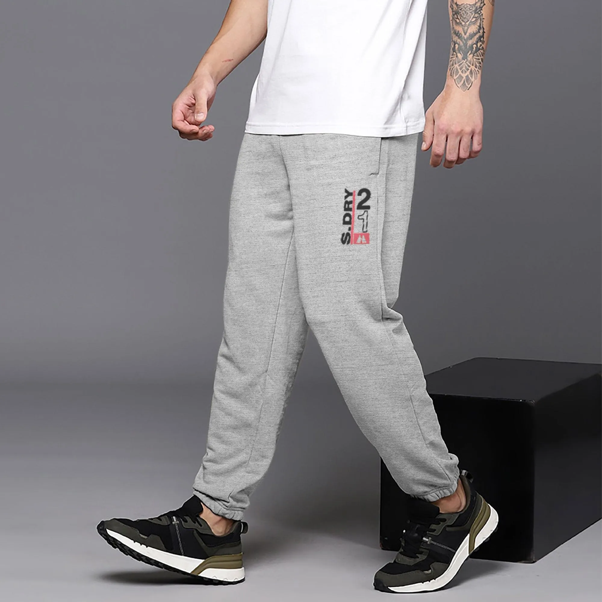 MAX 21 Men's S Dry Printed Fleece Joggers Pants